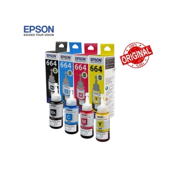 ORYGINALNE TUSZE EPSON 664 , KOMPLET TUSZY 664 DO DRUKAREK EPSON L100 L110 L120 L130 L132 L200 L210 L220 L300 L310 L312 L350 L355 L362 L364 L365 L366