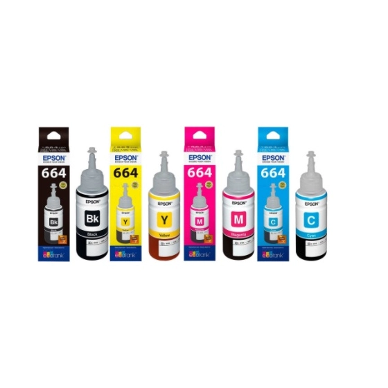 ORYGINALNE TUSZE EPSON 664 , KOMPLET TUSZY 664 DO DRUKAREK EPSON L100 L110 L120 L130 L132 L200 L210 L220 L300 L310 L312 L350 L355 L362 L364 L365 L366
