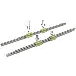 ROLKA , GUMA ROLKI , KOMPLET GUM  , ZESTAW GUM , GUMY ROLEK WYJŚCIOWYCH DO SKANERÓW FUJITSU fi-6130 / fi-6140 / fi-6230 / fi-6240 / fi-6125 / fi-6130Z