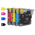 PROMOCJA --> TUSZ , TUSZE , KOMPLET , ZESTAW TUSZY (3 x KOLOROWE + 1 x CZARNY) DO DRUKAREK BROTHER DCP-J265W / DCP-J140W / DCP-J125 / DCP-J315W / DCP-