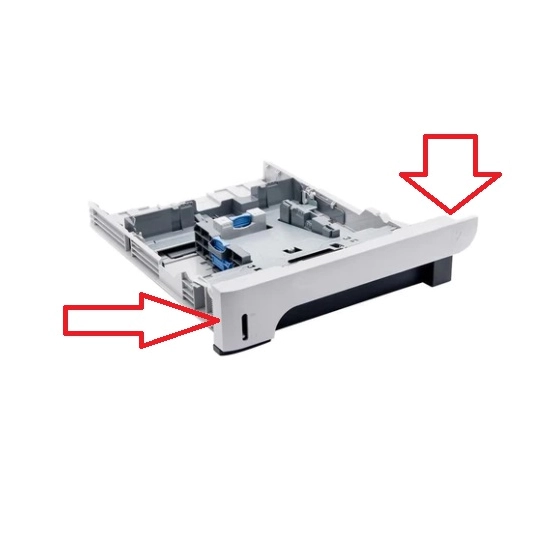 UCHWYT KASETY , FRONT / PRZEDNI PLASTIK GŁÓWNEJ KASETY NA PAPIER , KASETA (UCHWYT) DO WSZYSTKICH DRUKAREK Z SERII HP LASERJET P2030 / P2035 / P2050 /