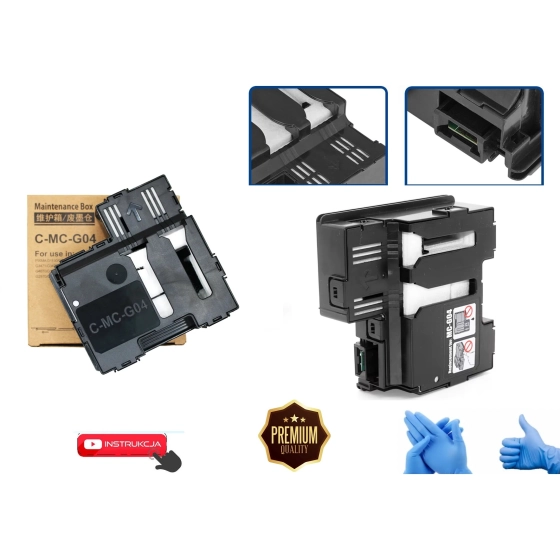 PROMOCJA > MC-G04 > PREMIUM POJEMNIK NA TUSZ MC-G04 , KASETA KONSERWACYJNA , MAINTENANCE BOX DO DRUKAREK CANON PIXMA G1430 G1530 G2430 G2470 G2570 G34